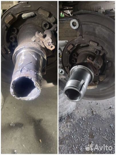 Восстановление резьб и посадок на осях без снятия