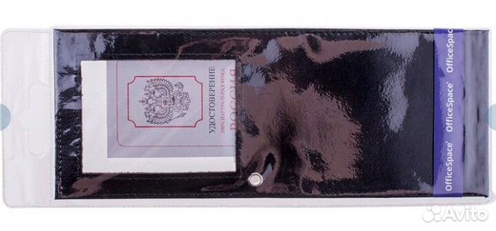 Обложка для удостоверения с окном OfficeSpace кожа