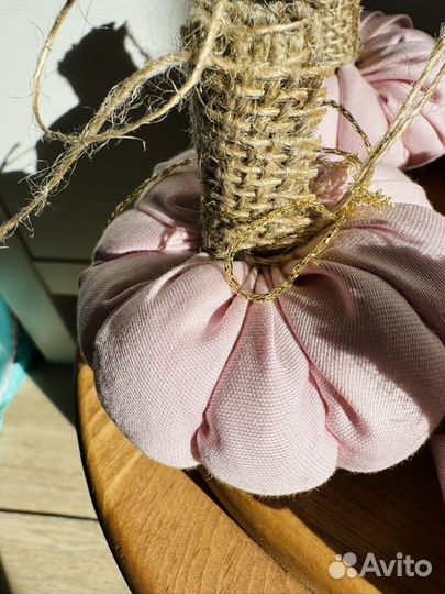 Тыквы декоративные из ткани