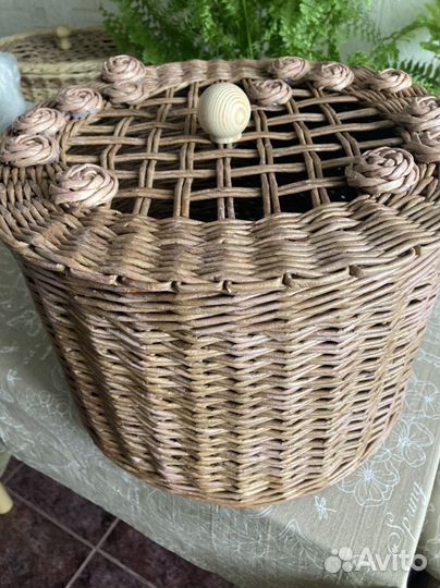 Корзина плетеная большая