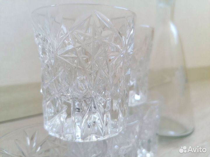 Графин + 6 стопок (хрусталь)