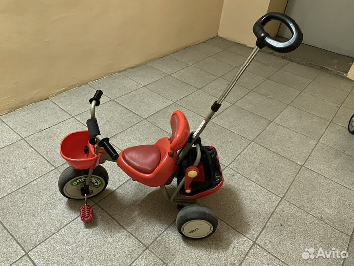 Ides cargo трехколесный велосипед с ручкой 1+