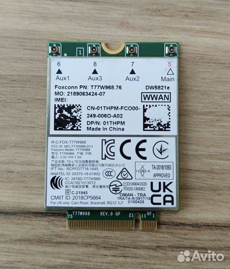 4G+ LTE модем T77W968 (DW5821e)