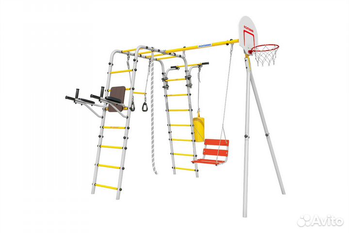 Уличный детский комплекс Fitness, цепные качели