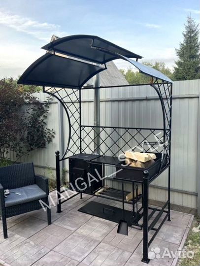 Мангал с крышей