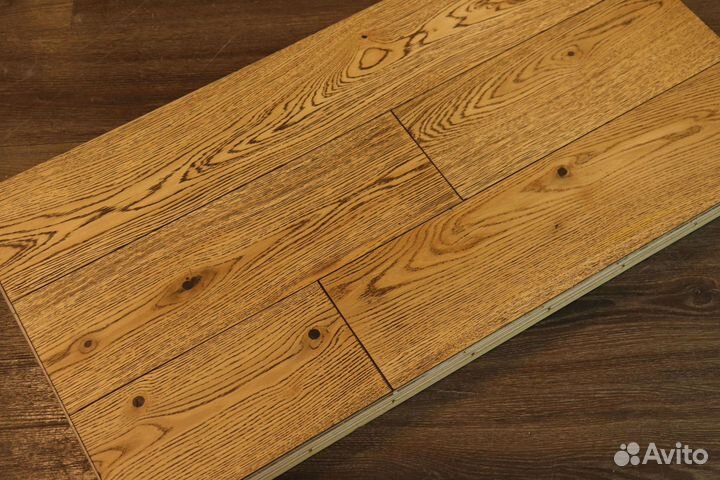 Кварцвиниловая плитка дуб клеевая