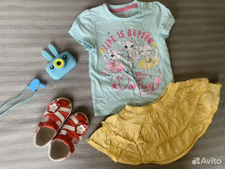 Летняя одежда для девочек 86 пакетом