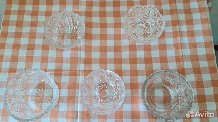 Салатник хрустальный средний цена указана за шт