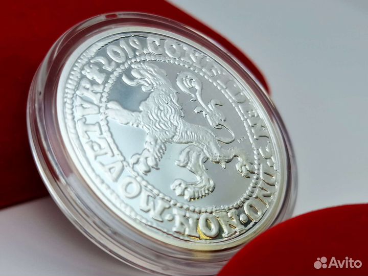 Нидерланды 2019 Рыцарь Лев Львиный Дол Серебр 1 Oz