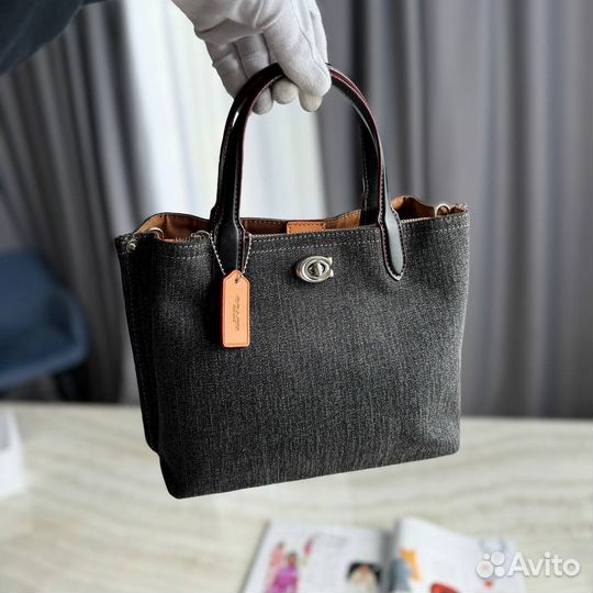 Сумка шопер Coach jeans Willow tote bag