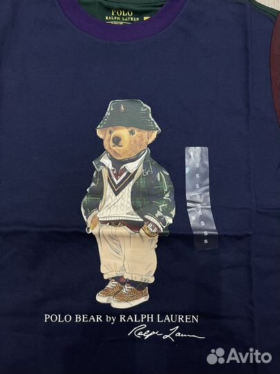 S (8-10) /Polo Ralph Lauren футболка с Медведем.Ор
