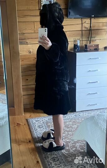 Шуба норковая 42 44 черная