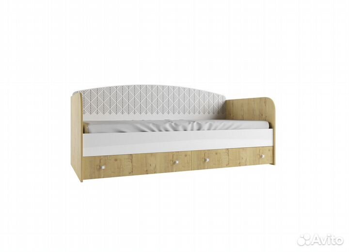 Модульная детская Сканди Белый глянец/Дуб Бунратти