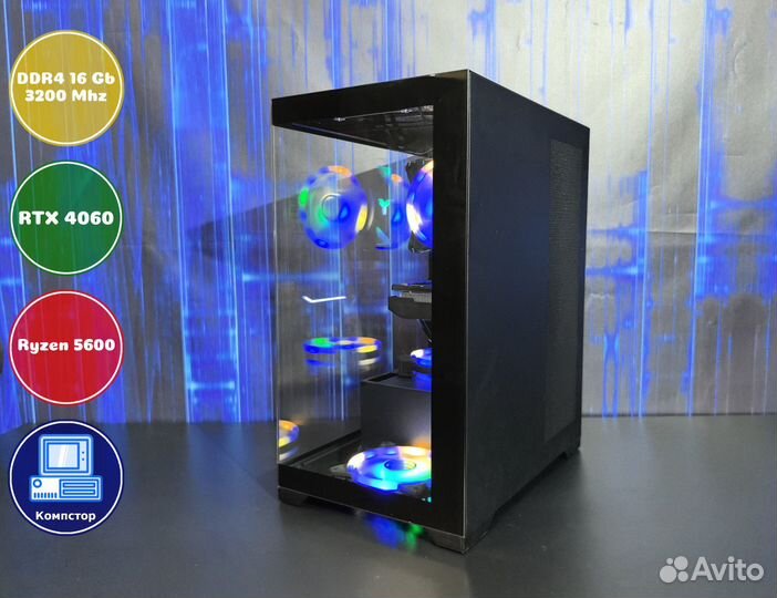 Собранный компьютер AMD5600-RTX4060-16DDR4-LYV-A520