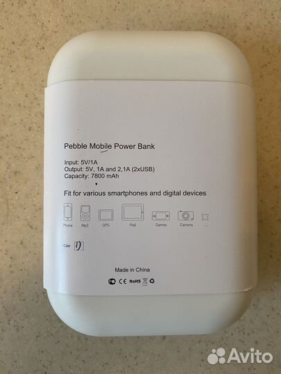 Внешний аккумулятор Pebble 7800 мАч