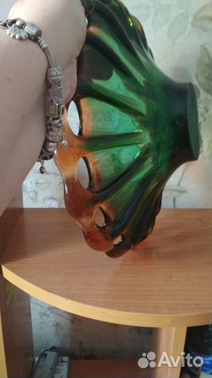 Ваза для фруктов Глазки цветной хрусталь лзхс