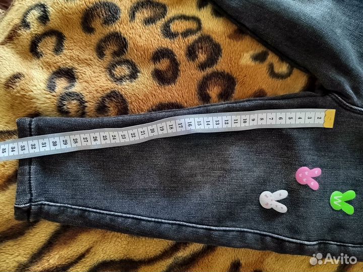 Джинсы для девочки утеплённые