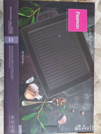 Чугунная сковорода гриль