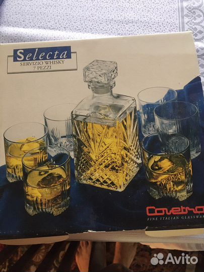 Графин хрустальный, штоф с бокалами