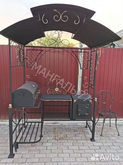 Кованные мангалы с крышей