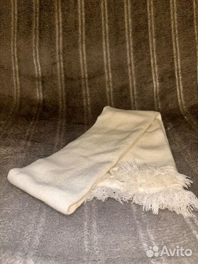 Набор белое кашне + ремень