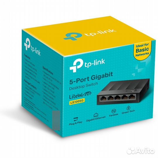 TP-Link LS1005G коммутатор до 1000 мбит/с