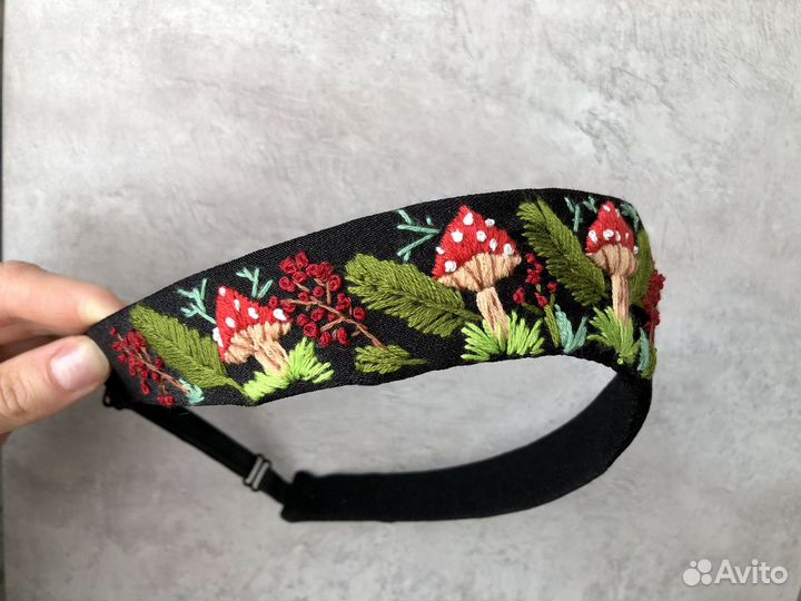 Ободок кокошник с вышивкой