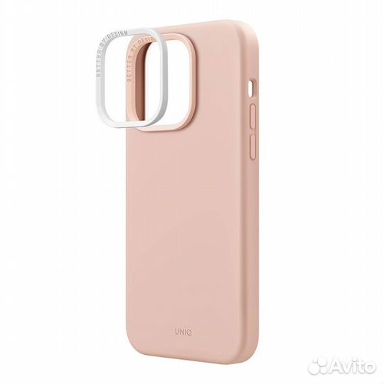 Чехол Uniq для iPhone 14 Plus lino Light Pink