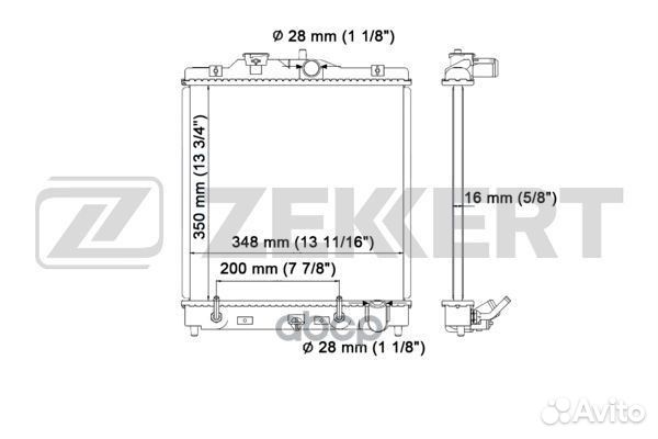 Радиатор охл. дв. Honda Civic V VI 91- HR-V 9