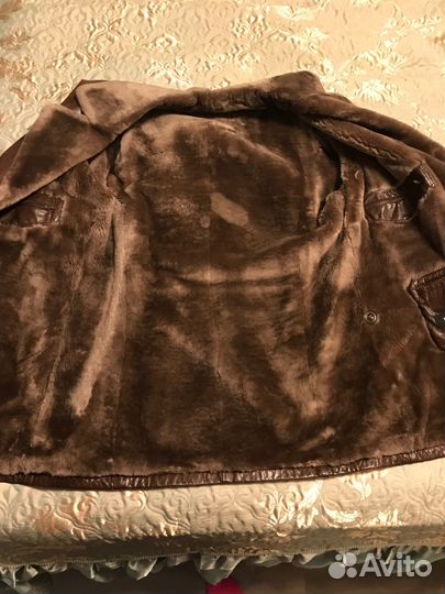 Зимняя кожаная куртка