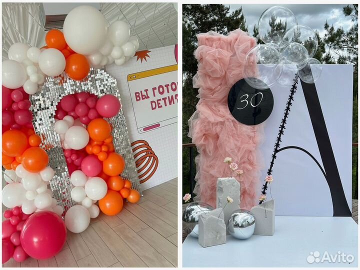 Воздушные шары для фотозон с оформлением