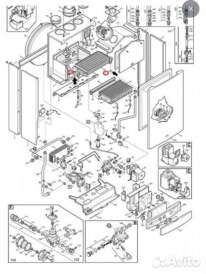 Уплотнительное кольцо для котлов Baxi 5404600