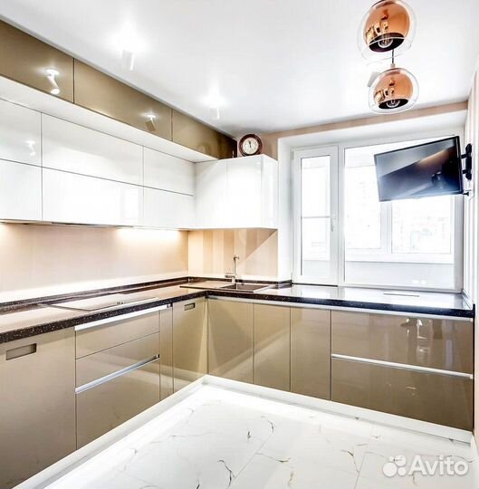 Угловая кухня с мдф фасадами