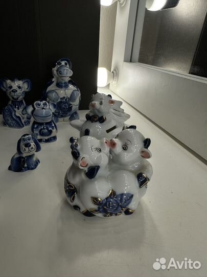 Фигурки статуэтки из гжели