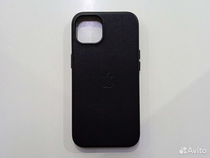 Кожаный чехол на iPhone 13 Чёрный