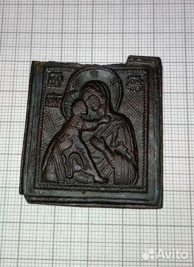 Бронзовая литая икона 18-19 в.в