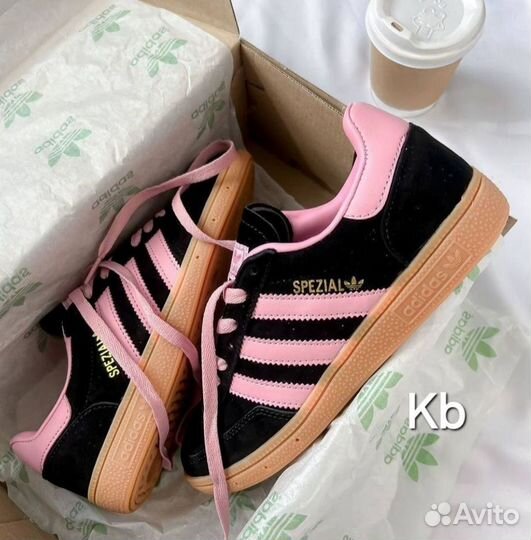 Кеды Adidas Spezial Black Pink женские