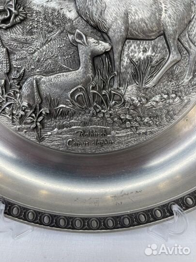 Коллекционная оловянная настенная тарелка BMF Zinn