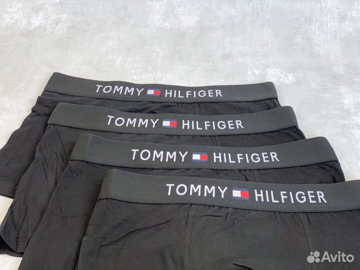 Черные Трусы Tommy Hilfiger 4 штуки