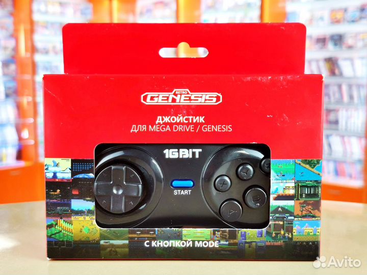Sega 16-bit Retro Genesis. Джойстик (6 кнопок)