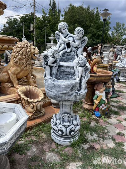 Садово-парковый Фонтан Ангелы на камнях