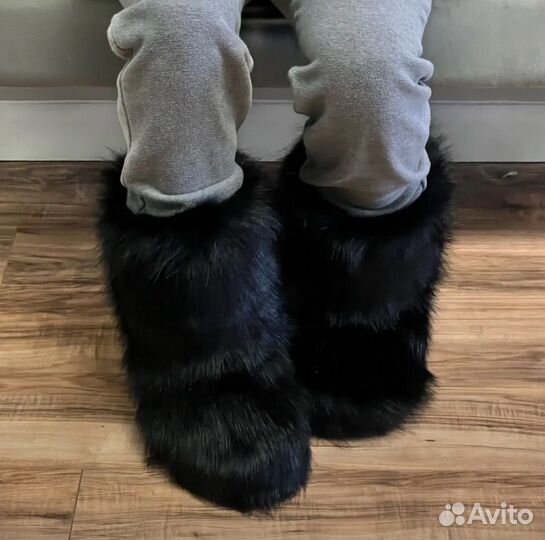 Меховые ботинки rick owens type yeti