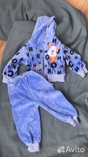 Двойка для мальчика велюр