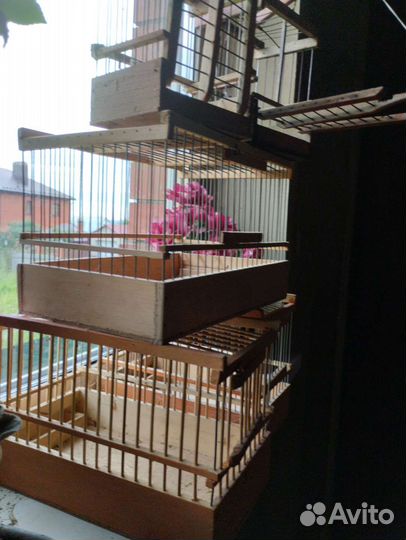 Клетки для птиц,деревянные