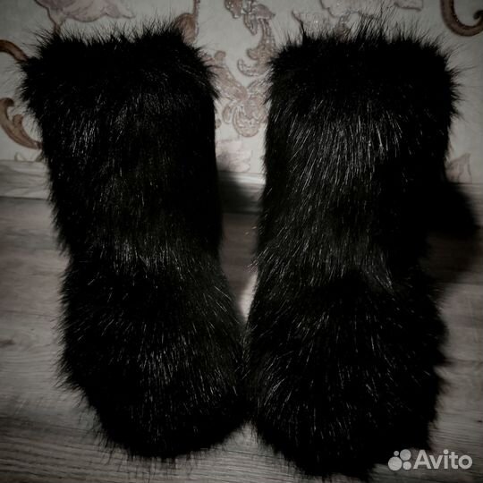 Ботинки пушистые