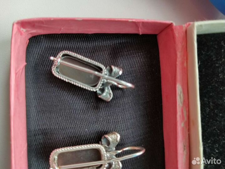 Серьги винтаж с агатом