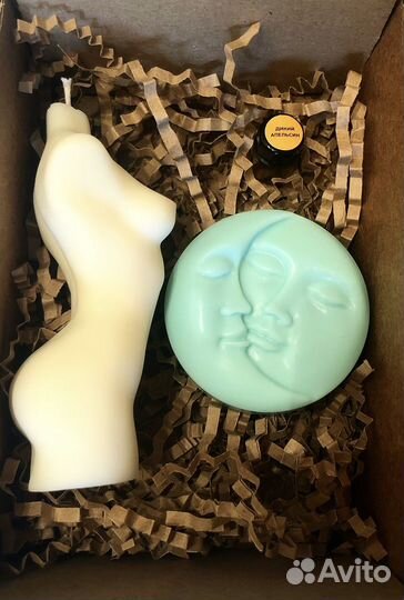 Подарочный набор (свеча, мыло, эфирное масло)