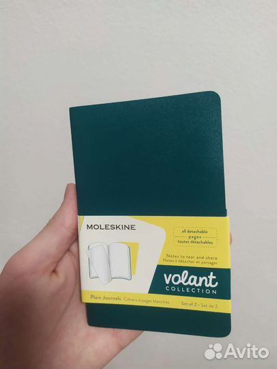 Блокнот moleskine volant зеленый новый
