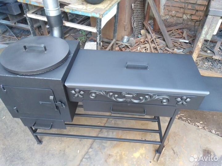 Мангал - казан + зольник к мангалу