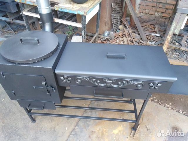 Мангал - казан + зольник к мангалу